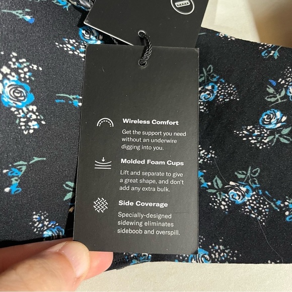 Knix x Anna Sui WingWoman Black Floral Contour Bra 36DD - Picture 10 of 12